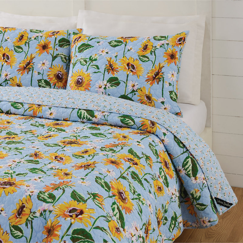 Vera Bradley Sunflower Sky 3 Piece Quilt Set Wayfair